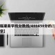 【福建商学院分数线/400450分的二本大学】