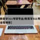 【教育学311考研专业/教育学311考研专业有哪些】